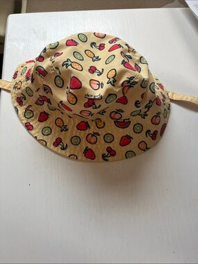 Life is Good Yellow Fruit Print Bucket Hat
